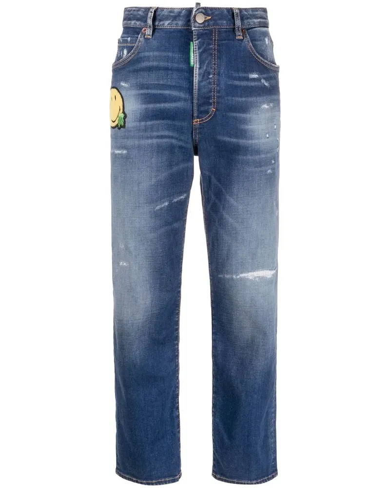 Dsquared2 Smiley Boston Jeans - Blau Blau