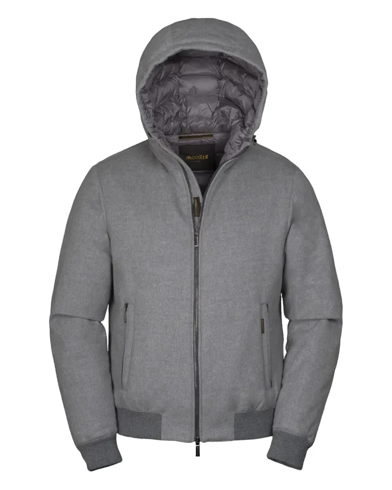 MOORER Oniro LSL hooded-zip jacket - Grau Grau