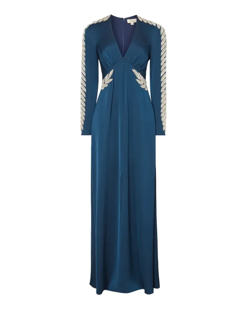 Temperley London Vine Maxikleid mit langen Ärmeln - Blau Blau