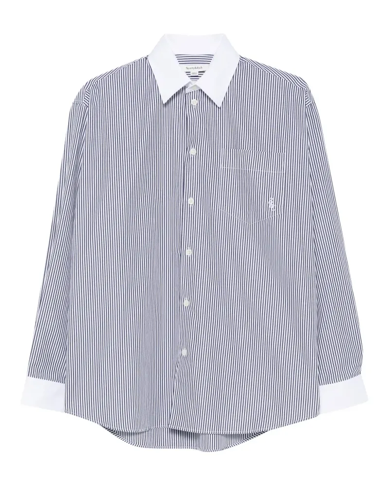 SPORTY & RICH striped cotton shirt - Blau Blau