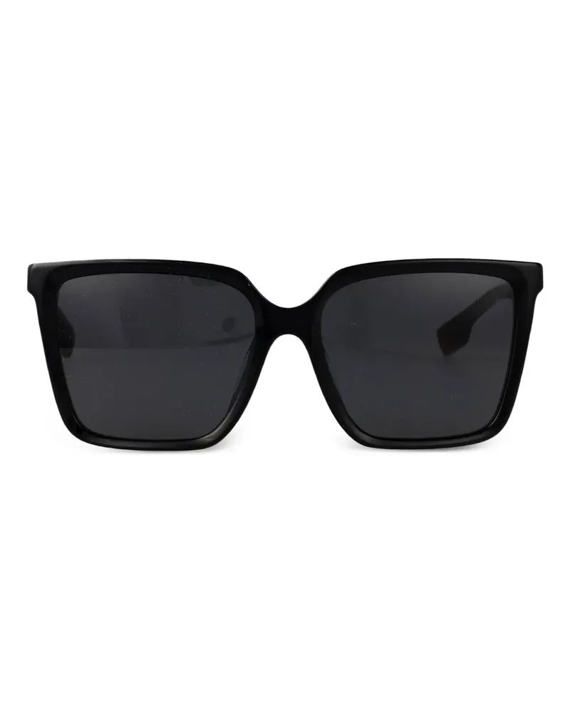 Burberry Eckige Sonnenbrille mit Logo - Schwarz Schwarz