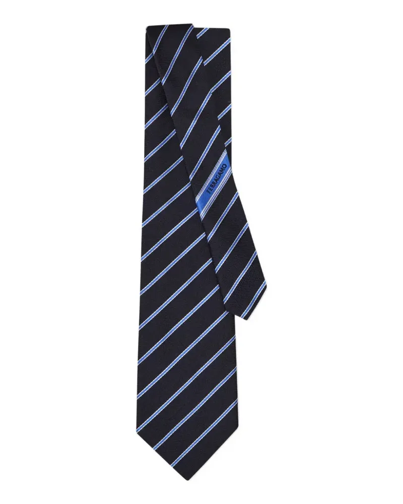 Ferragamo Krawatte aus Jacquard - Blau Blau