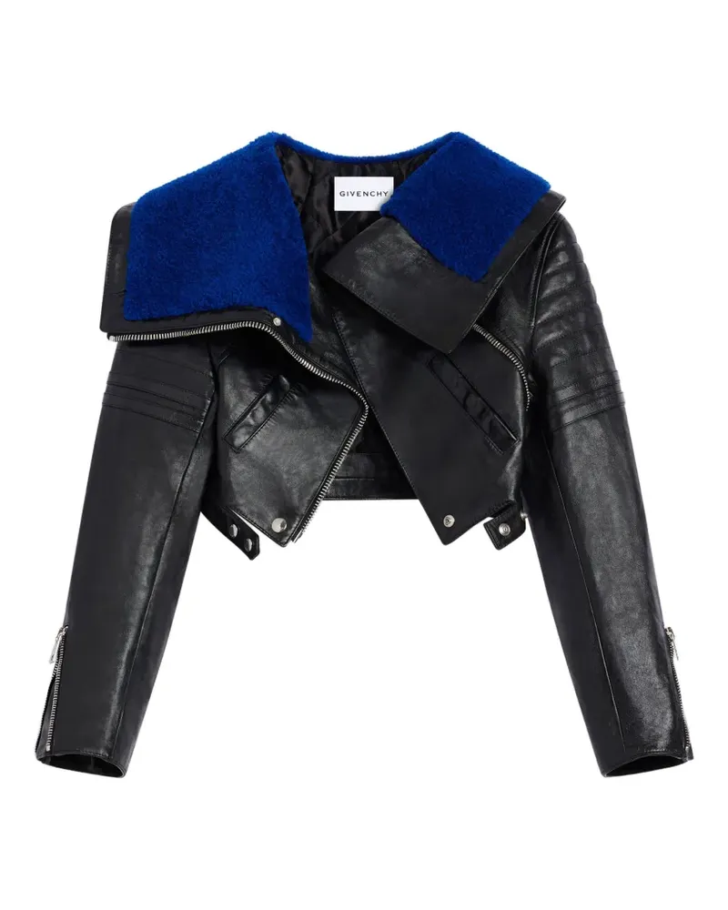 Givenchy Cropped-Jacke mit Shearling - Schwarz Schwarz