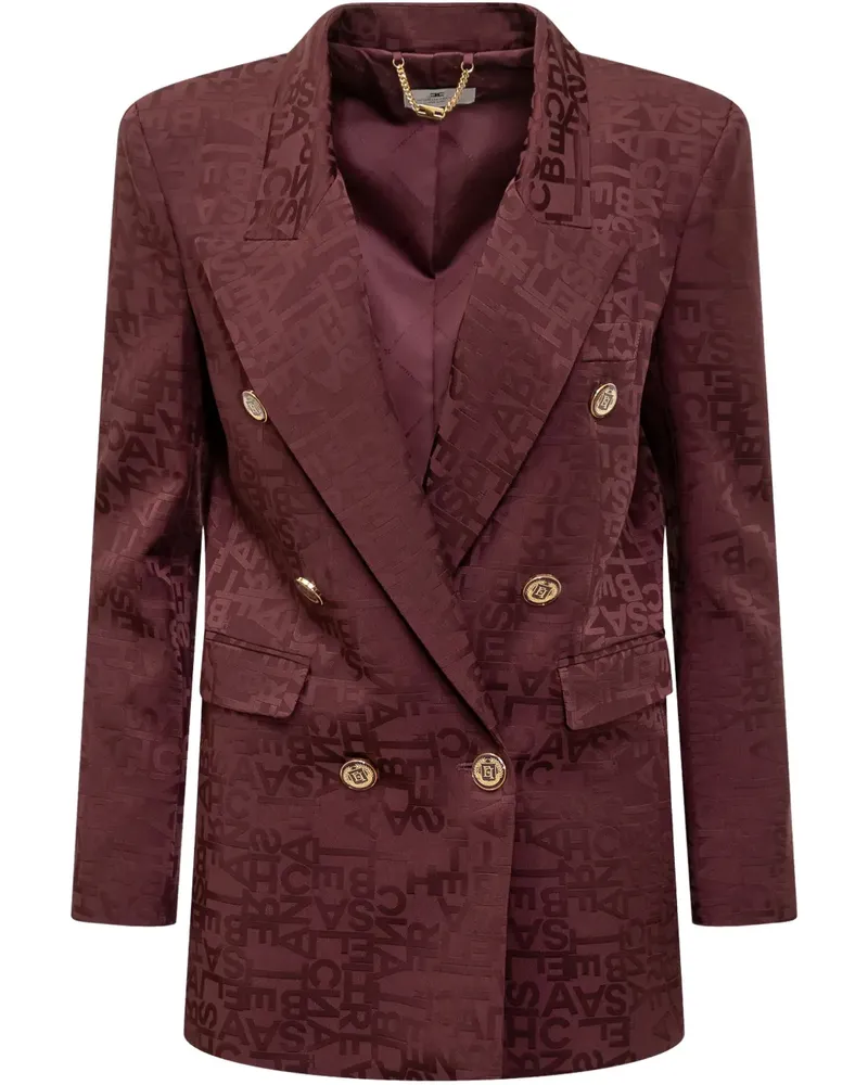 Elisabetta Franchi Sakko mit Logo-Jacquard - Rot Rot