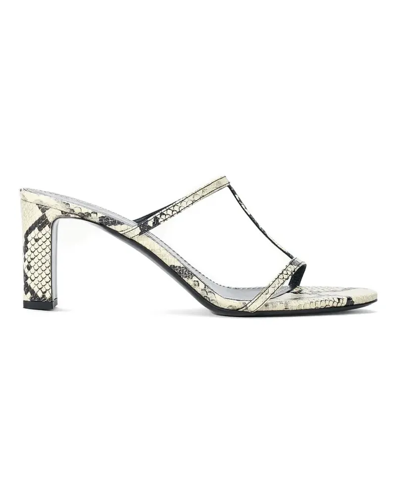 STAUD Talita snakeskin-effect heeled sandals - Nude Nude