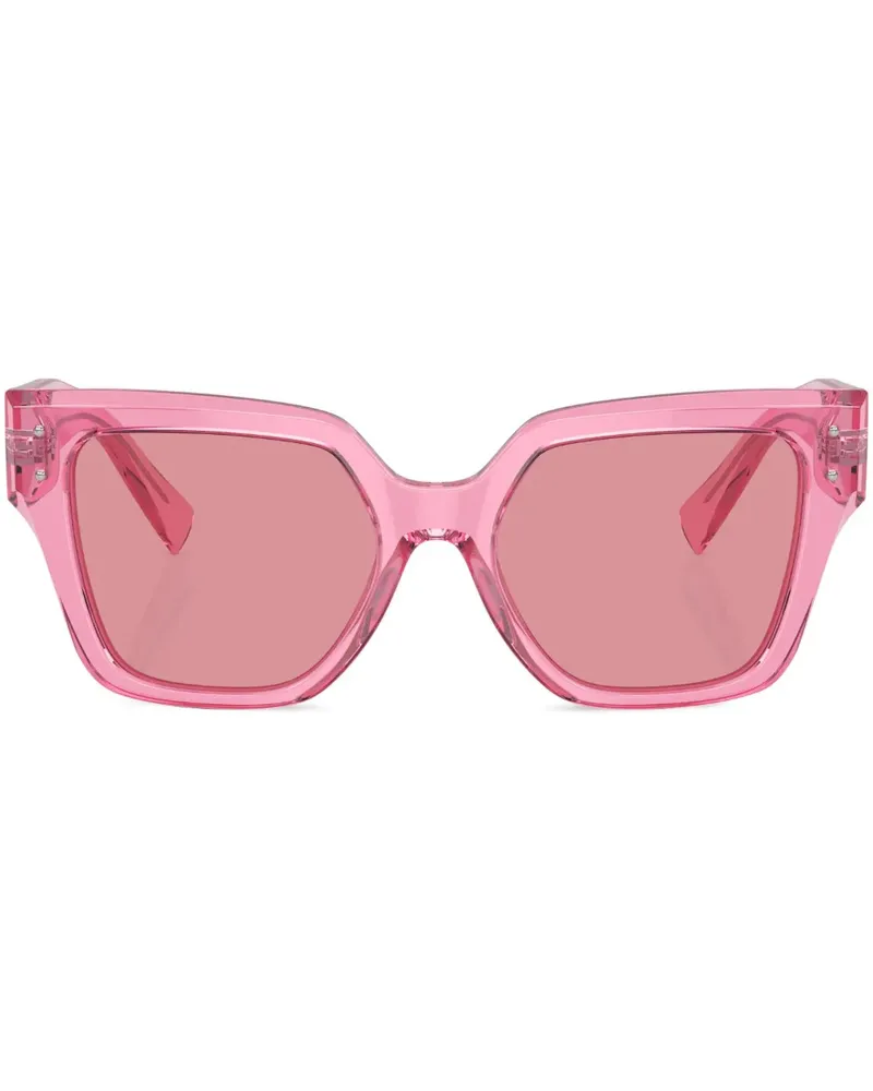 Dolce & Gabbana Transparente Sonnenbrille mit eckigem Gestell - Rosa Rosa