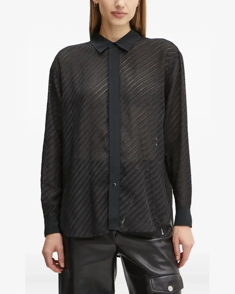 G-STAR RAW Gestreiftes Hemd - Schwarz Schwarz