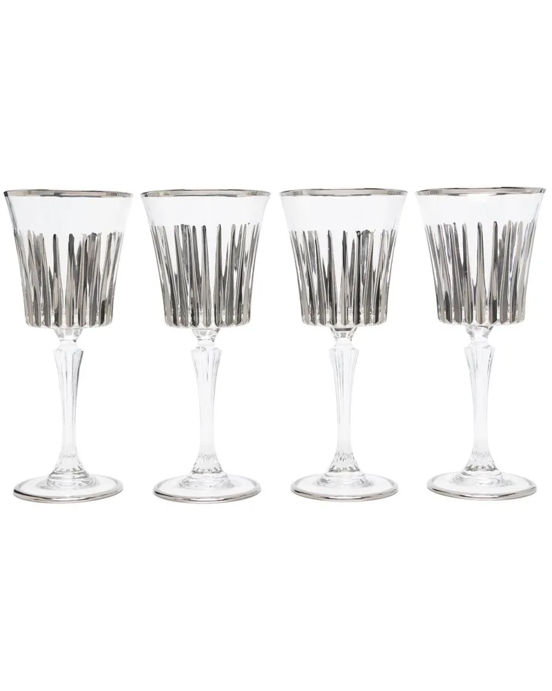Les-Ottomans Platinum Weingläser-Set (4er-Set) - Silber Silber