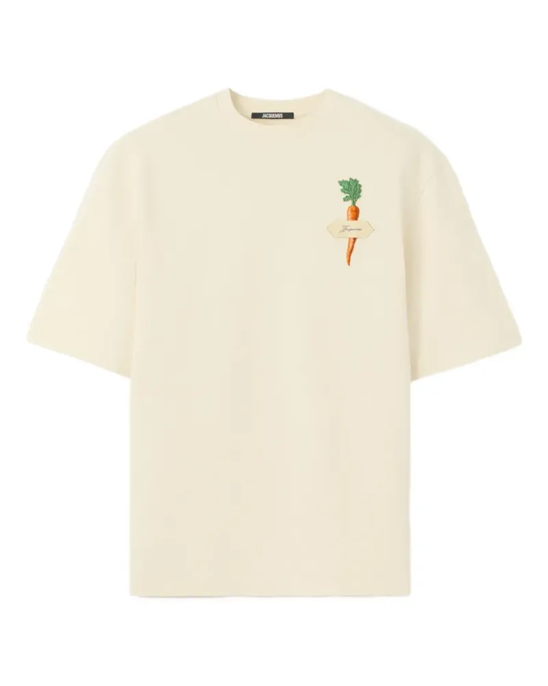 Jacquemus T-Shirt mit Logo-Print - Nude Nude