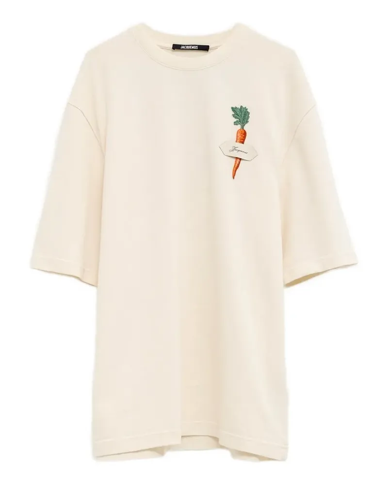 Jacquemus T-Shirt mit Logo-Print - Nude Nude