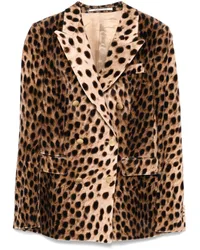 Tagliatore Sakko mit Leoparden-Print Nude