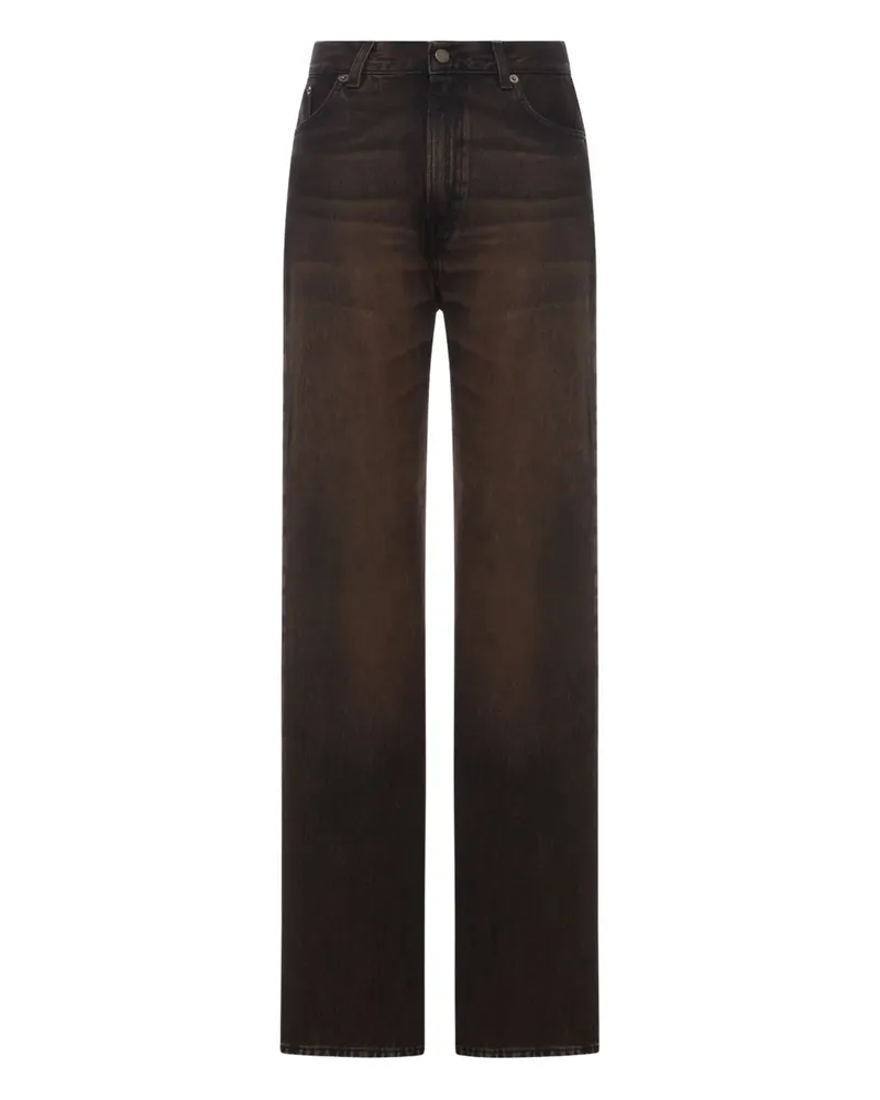 Haikure Ausgeblichene Korea Jeans - Schwarz Schwarz