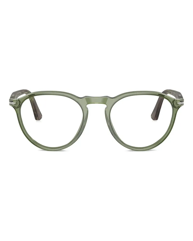Persol Brille mit rundem Gestell - Grün Grün