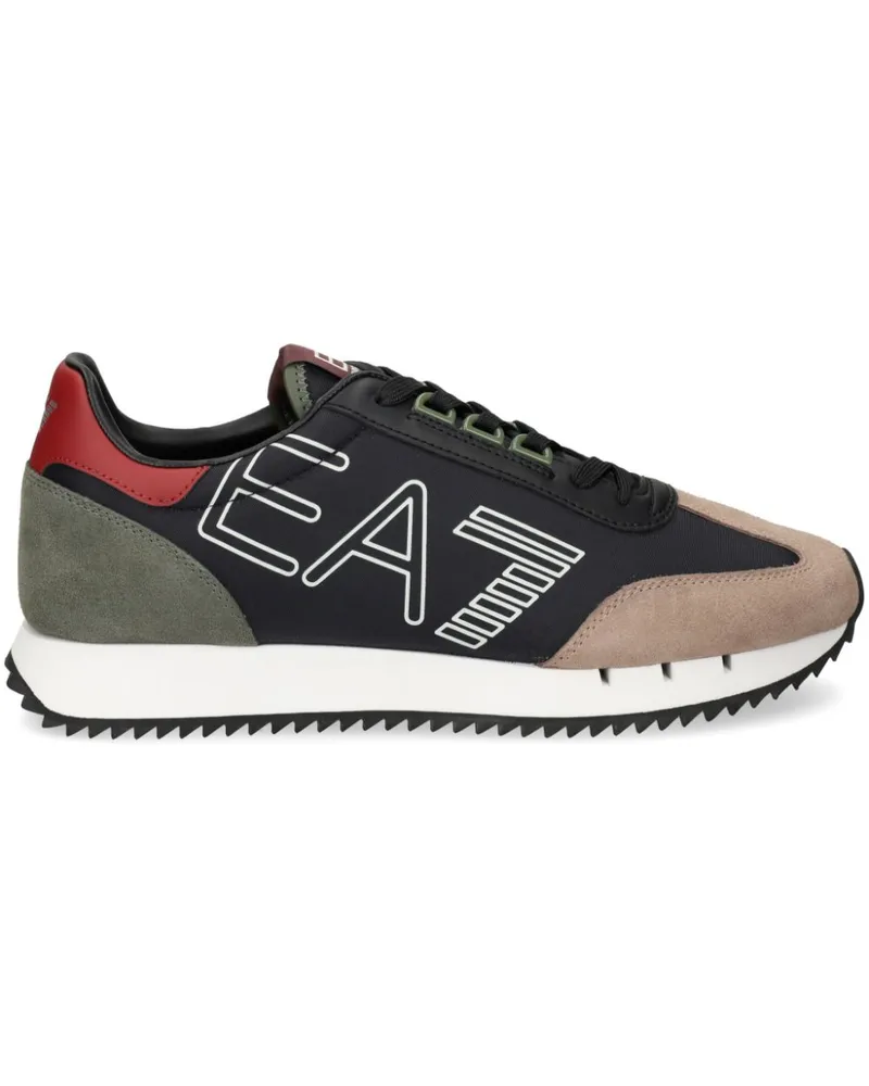 EA7 Sneakers mit Logo - Schwarz Schwarz