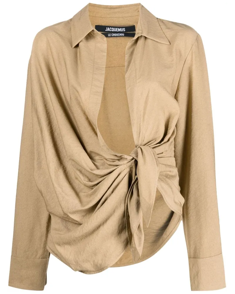 Jacquemus La Chemise Bahia Hemd - Nude Nude