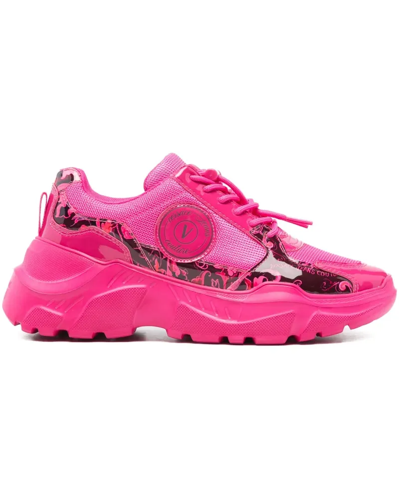 Versace Jeans logo-patch chunky sneakers - PINK Pink