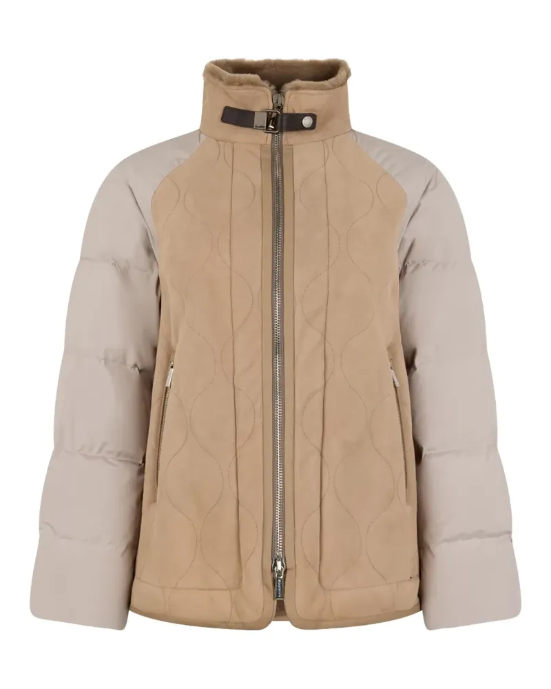 MOORER quilted collar jacket - Nude Nude