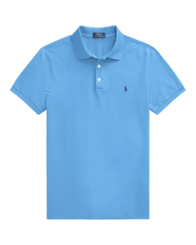 Ralph Lauren Schmales Poloshirt mit Logo-Stickerei - Blau Blau