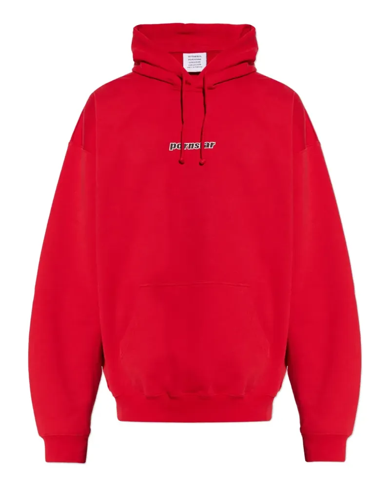 VETEMENTS Hoodie mit Kordelzug - Rot Rot