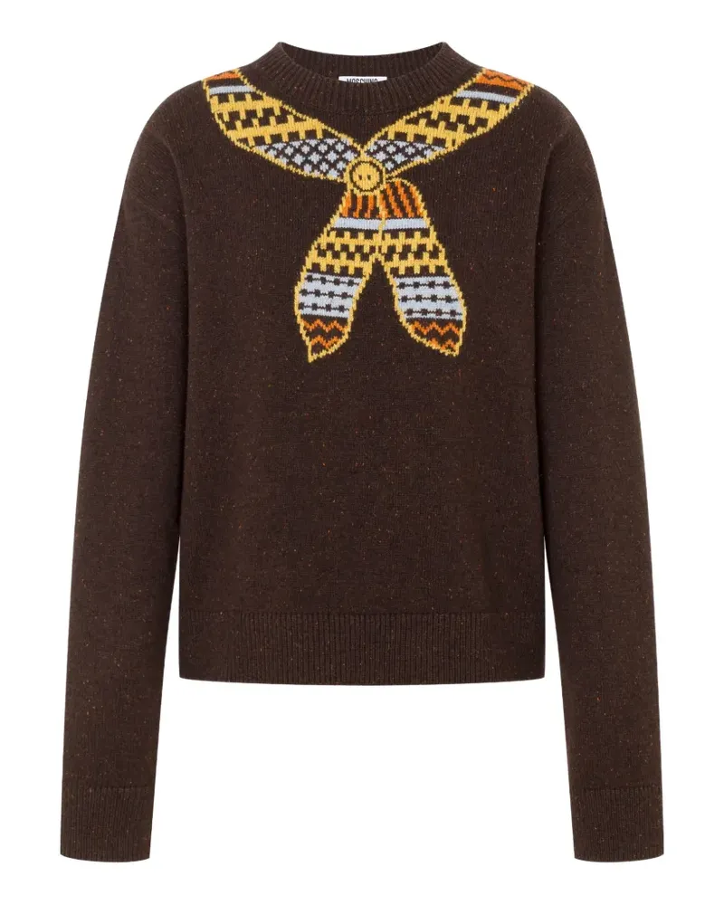 Moschino inlaid wool-and-silk blend sweater - Braun Braun