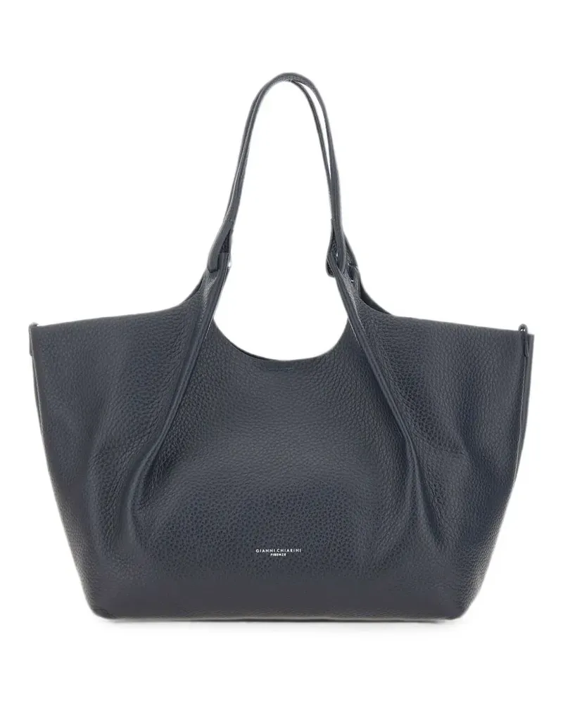 Gianni Chiarini Dua hammered leather shoulder bag - Blau Blau