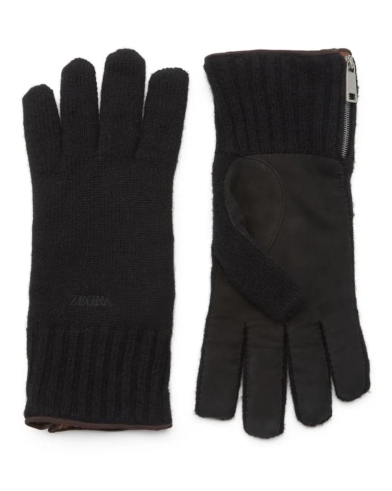 Ermenegildo Zegna Oasi cashmere gloves Schwarz