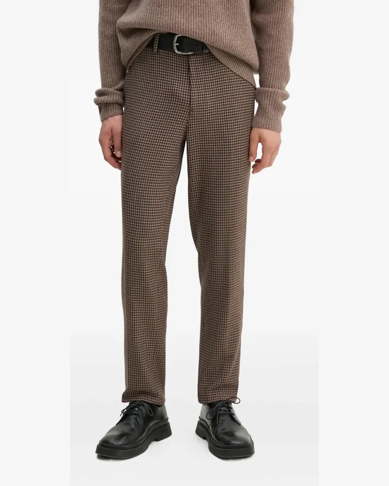 LES DEUX Hose mit Hahnentrittmuster - Braun Braun