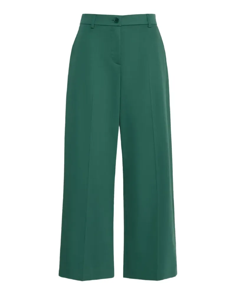 Max Mara Weite Hose mit Bügelfalten - Grün Grün