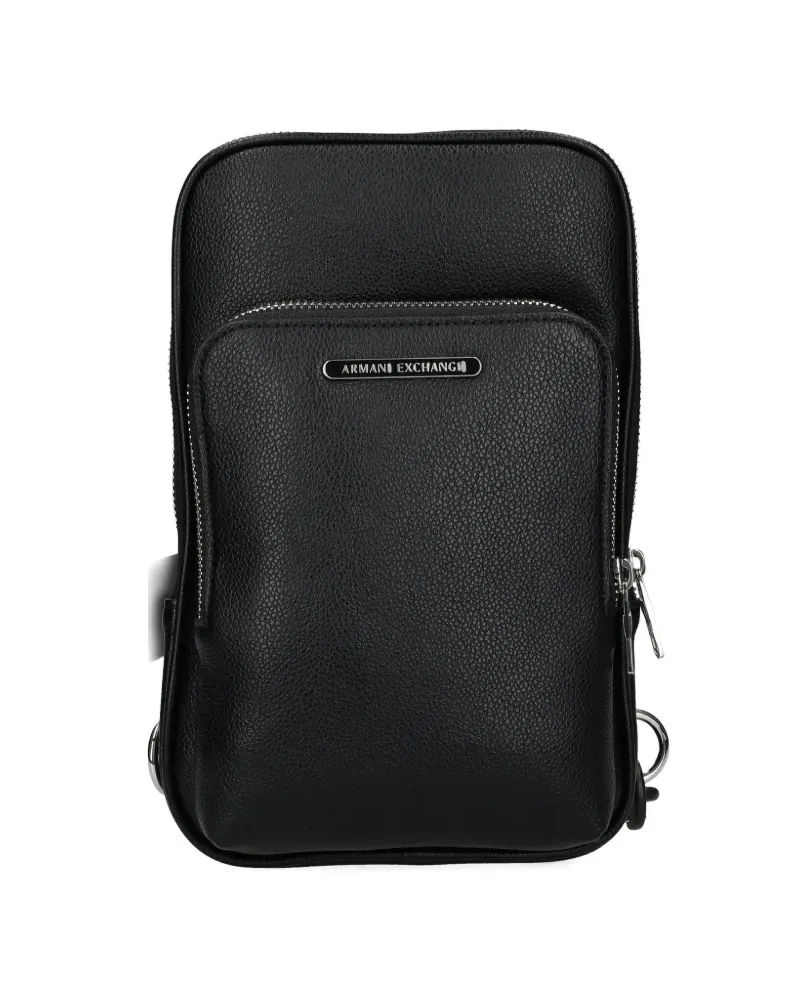 Armani Exchange Kuriertasche mit Reißverschluss - Schwarz Schwarz