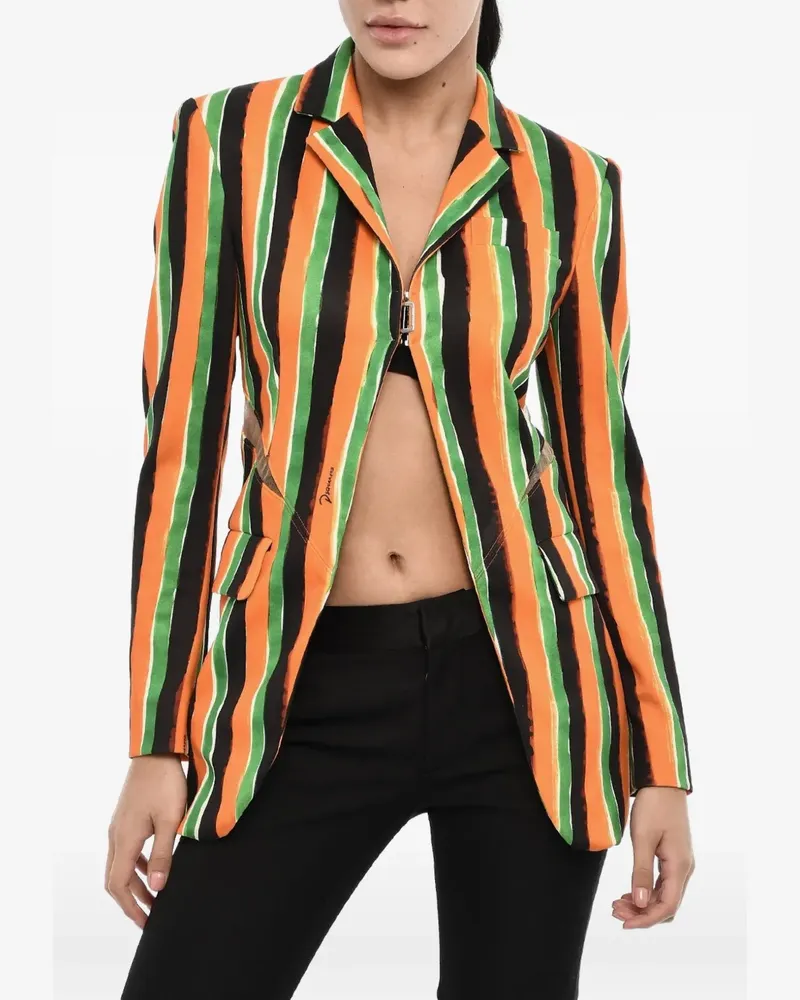 Dsquared2 striped cut-out blazer - Orange Orange