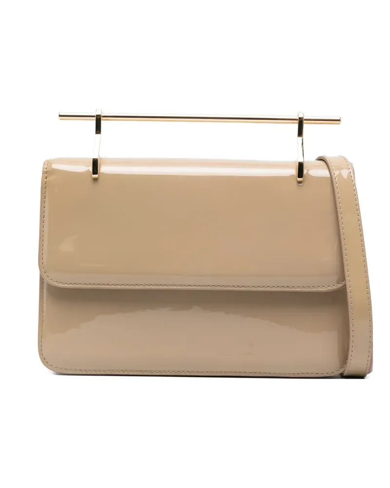 M2MALLETIER leather clutch bag - Nude Nude