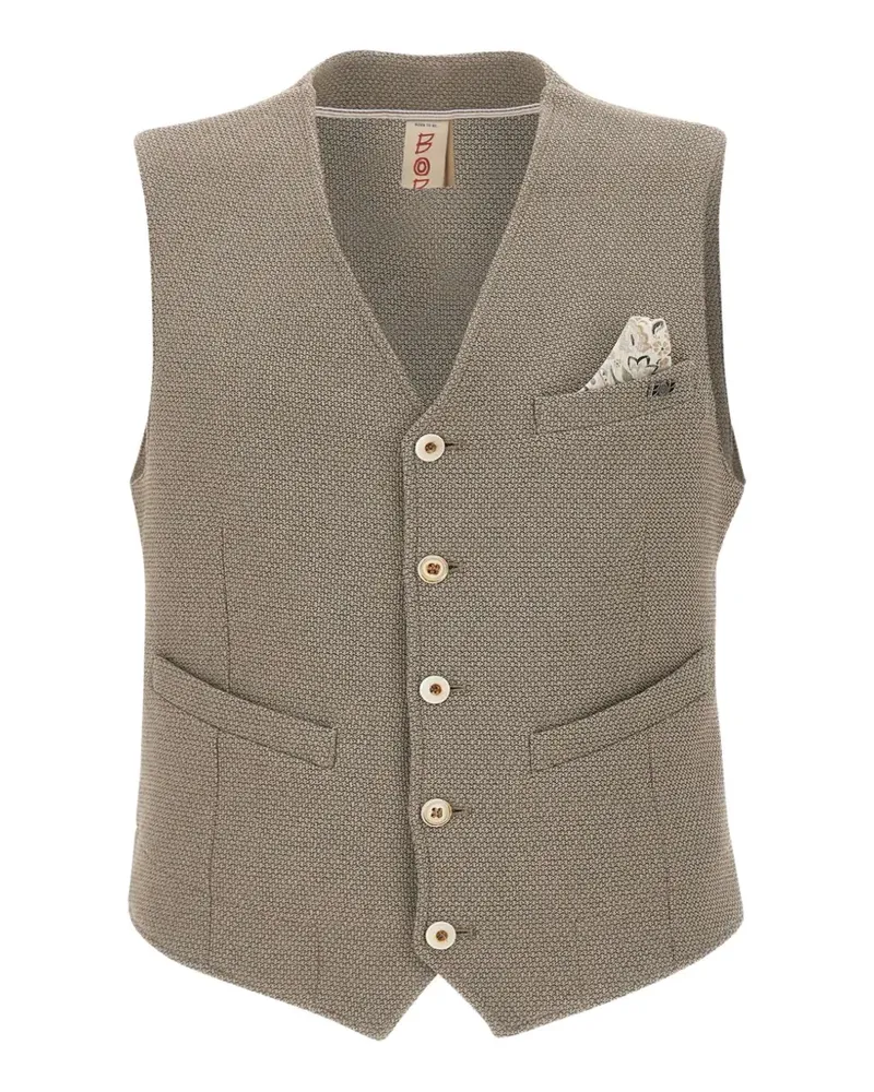 BOB microtextured button-up waistcoat - Nude Nude