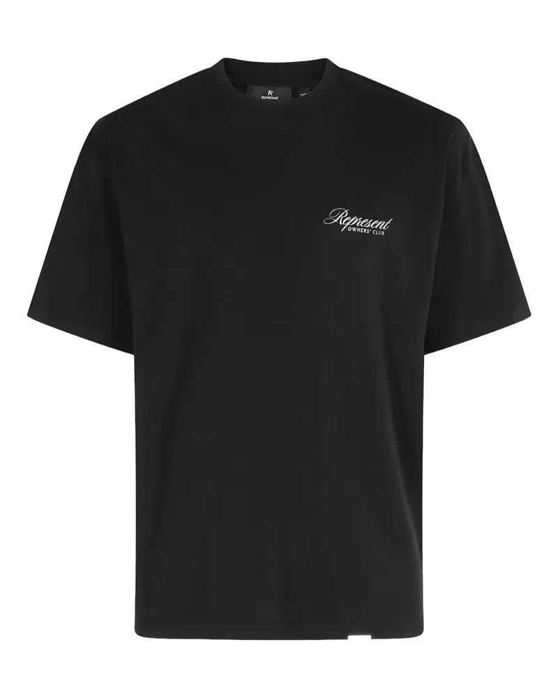 REPRESENT T-Shirt mit Logo - Schwarz Schwarz