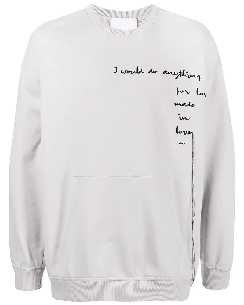 Ports V Sweatshirt mit Slogan-Print - Grau Grau