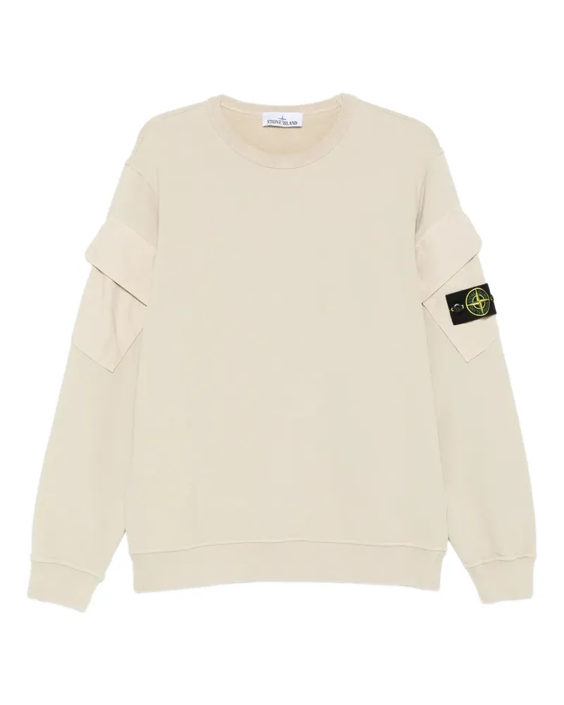 Stone Island Sweatshirt mit Kompass-Patch - Nude Nude