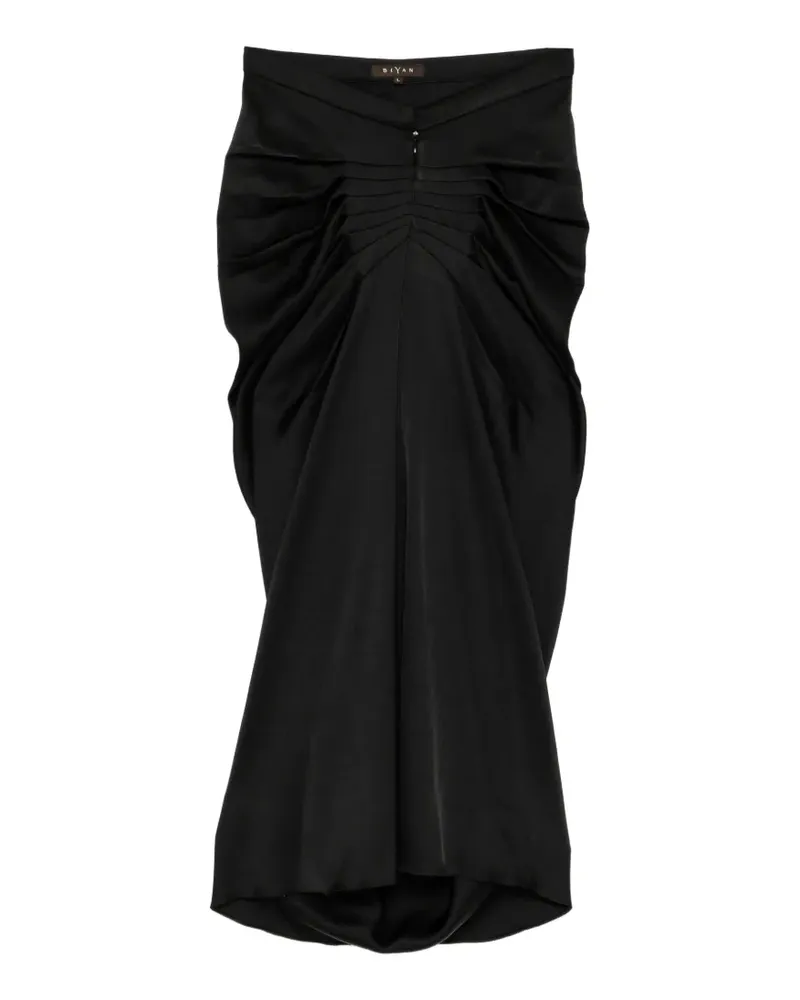 Biyan ruched draped skirt - Schwarz Schwarz