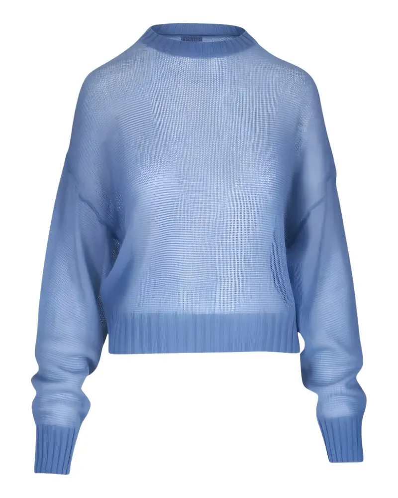 Brunello Cucinelli sheer fine-knit sweater - Blau Blau