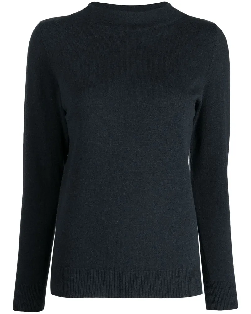 N.Peal Kaschmirpullover mit Stehkragen - Blau Blau