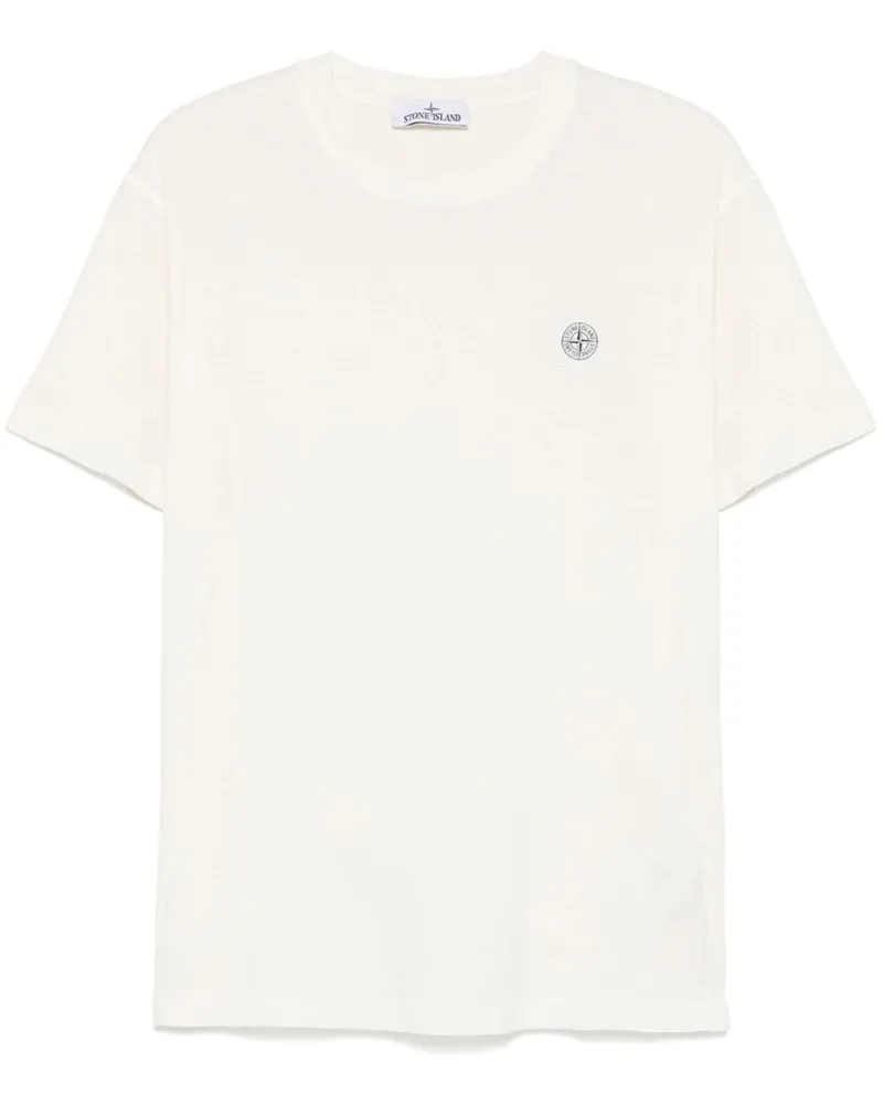 Stone Island T-Shirt mit Kompass-Applikation - Nude Nude