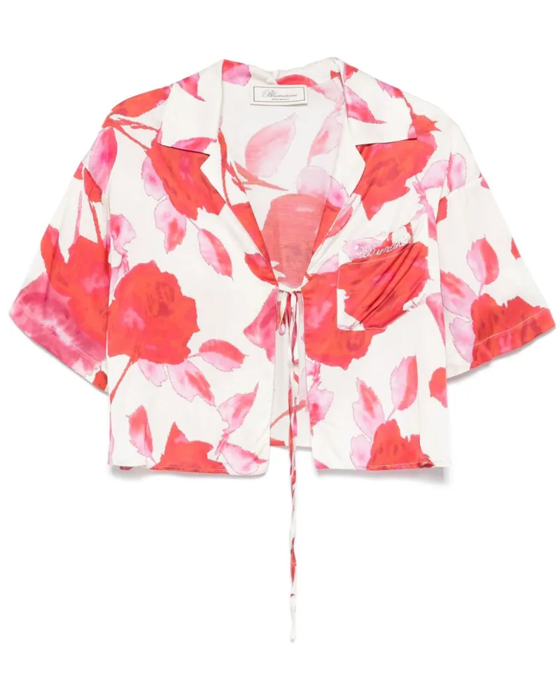 Blumarine Hemd mit Blumen-Print - Nude Nude