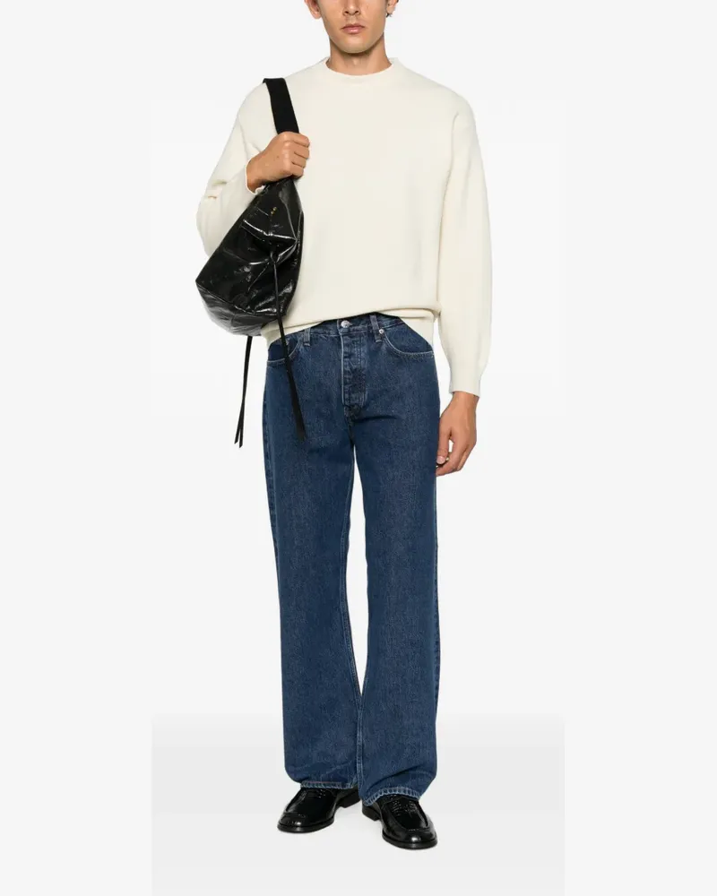 Sunflower Loose logo-patch straight-leg jeans - Blau Blau