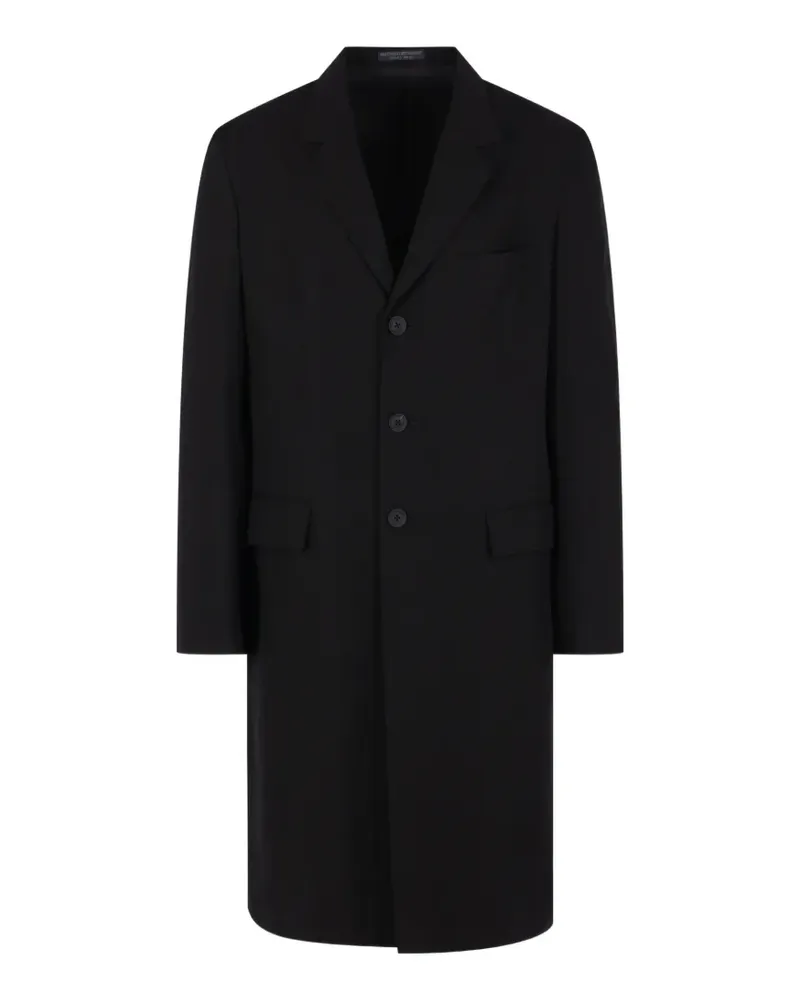 Yohji Yamamoto single-breasted coat - Schwarz Schwarz