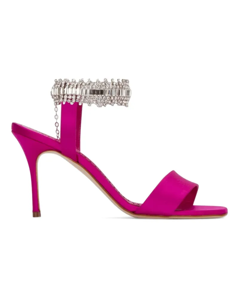 Manolo Blahnik Parinasan embellished sandals - Rosa Rosa