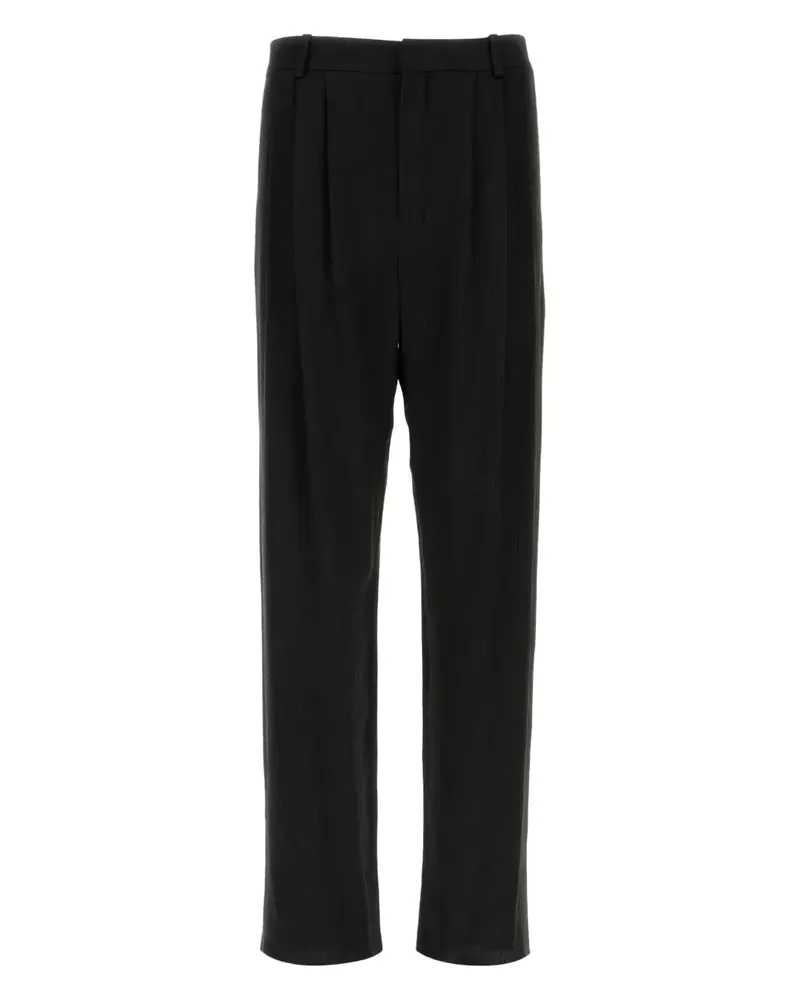 Saint Laurent Hose aus Krepp - Schwarz Schwarz