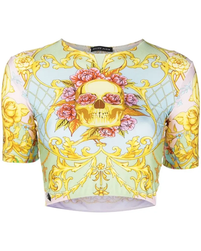 Philipp Plein Cropped-Top mit Print - Grün Grün