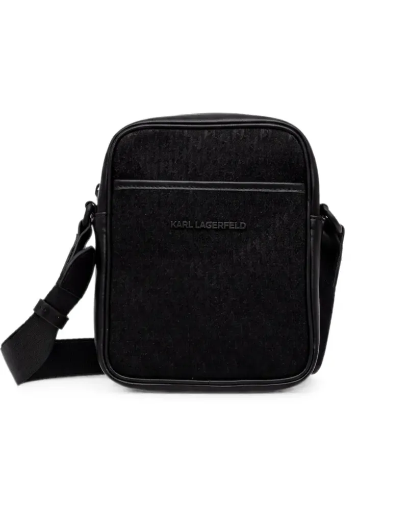Karl Lagerfeld Kuriertasche mit Reißverschluss - Schwarz Schwarz