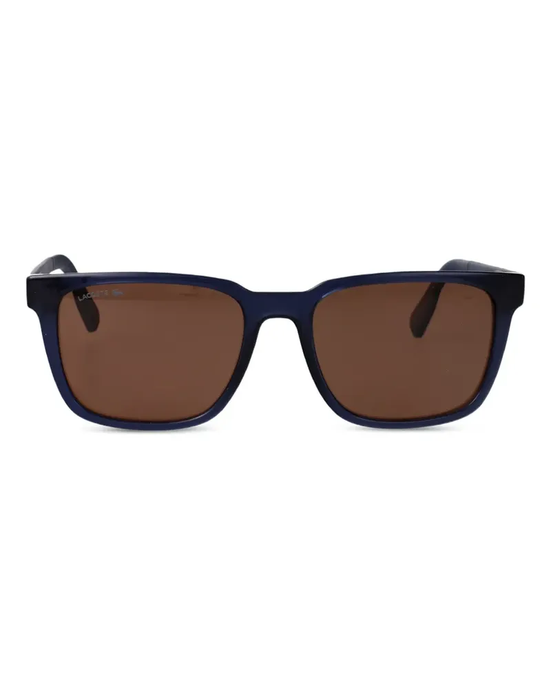 Lacoste Sonnenbrille mit eckigem Gestell - Blau Blau