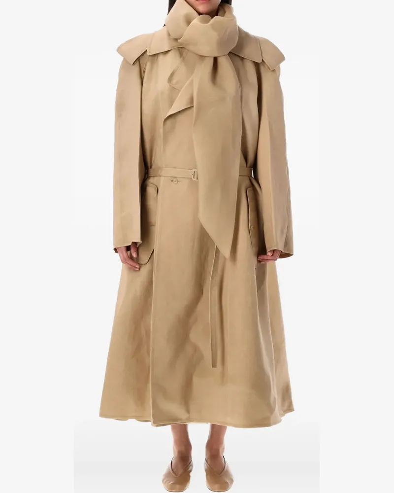 Carven Trenchcoat mit Schal - Nude Nude