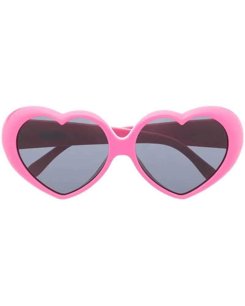 Moschino Sonnenbrille in Herzform Rosa