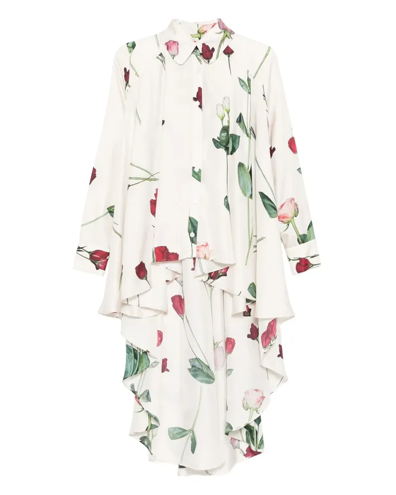Antonio Marras Bluse mit Blumen-Print - Nude Nude